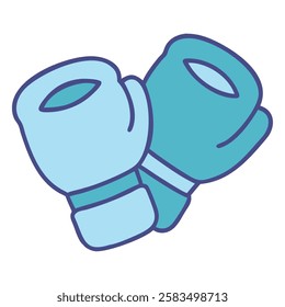 Boxing gloves for martial arts and combat sports isolated vector illustration