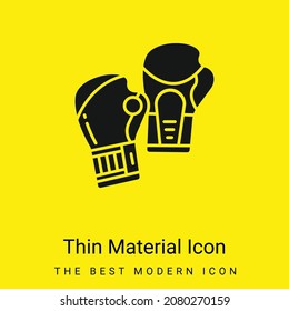 Boxing Gloves minimal bright yellow material icon