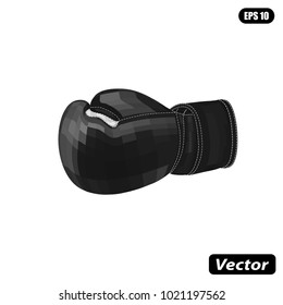 Boxing gloves on white background vector illustration cubism