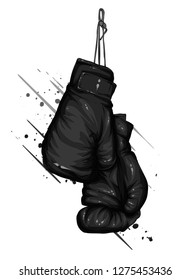 Boxing gloves on a white background. Vector illustration. Boxing. Sport, fight and ring.
