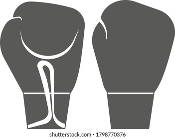 Boxing gloves on a white background. Vector illustration.