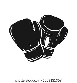 boxing gloves pair black isolated white background