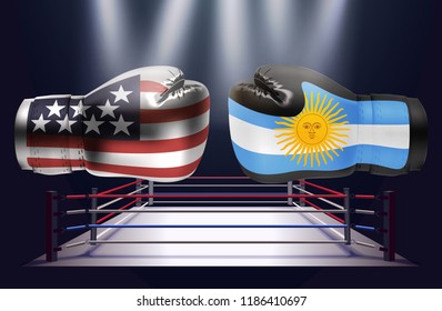 ARGENTINA ARGENTINIAN ARGENTINE FLAG Mini Boxing Gloves 