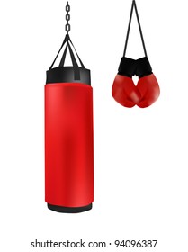 Boxing Gloves with Punching bag