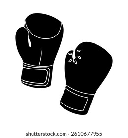 Boxing gloves ready for practice in a training gym environment during afternoon hours