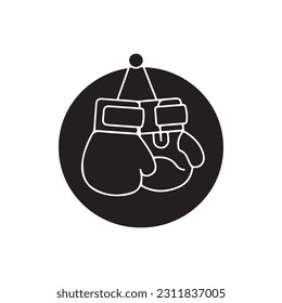 boxing gloves realted icon isolated on background