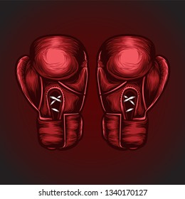 Boxing gloves red 