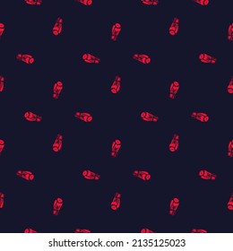 Boxhandschuhe nahtloses Muster. Vintage Sport Inventar Hintergrund. Wiederholte Textur in handgezeichnet Stil für Stoff, Wickelpapier, Tapete, Gewebe. Vektorgrafik.