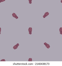 Boxing gloves seamless pattern. Vintage sport inventory background. Repeated texture in hand drawn style for fabric, wrapping paper, wallpaper, tissue. Vector illustration.