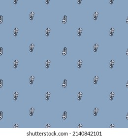 Boxing gloves seamless pattern. Vintage sport inventory background. Repeated texture in hand drawn style for fabric, wrapping paper, wallpaper, tissue. Vector illustration.