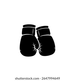 Boxing Gloves Silhouette - Minimal Sport Icon for Gym Branding and Fitness Promotions