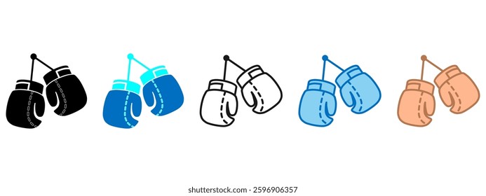Boxing Gloves Simple Icon Vector Illustration Concept