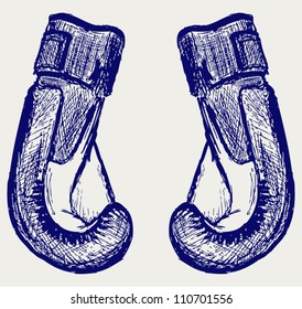 Boxing Gloves. Sketch