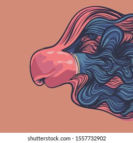 boxing gloves with smoth line for print and background
