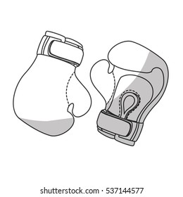 boxing gloves sport equipment icon over white background. vector illustration