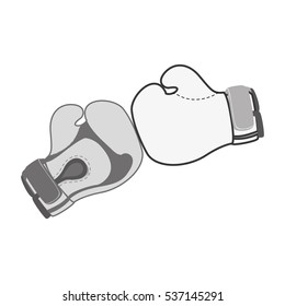 boxing gloves sport equipment icon over white background. vector illustration