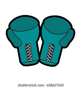 boxing gloves sport flat
