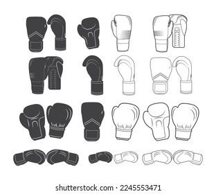 SVG Boxing Gloves, Boxing Gloves Clip Art, Cut-Datei für Silhouette, SVG, eps, clip art, Cricut-Design-Raum, Vinyl-Schnittdateien
