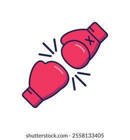 boxing gloves symbol of fighting icon vector design