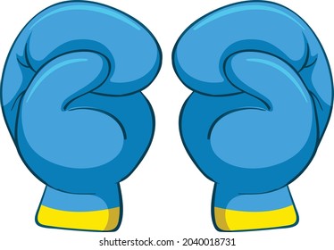 Boxing gloves vector art and illustration