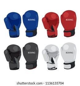 boxing gloves vector collection design