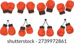 A boxing gloves vector featuring bold shapes and a strong, energetic style.