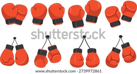 A boxing gloves vector featuring bold shapes and a strong, energetic style.