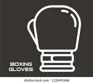 BOXING GLOVES VECTOR ICON