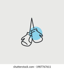 boxing gloves vector icon fighting sport