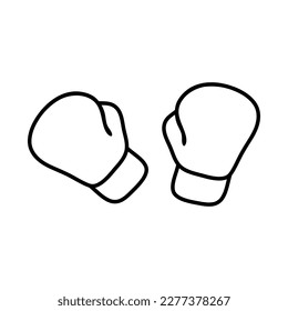 Boxing gloves vector icon, flat vector illustration for web site or mobile app.eps