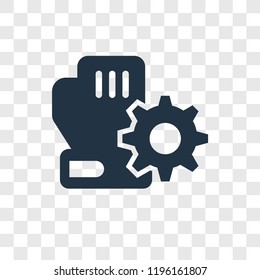 Boxing gloves vector icon isolated on transparent background, Boxing gloves transparency logo concept