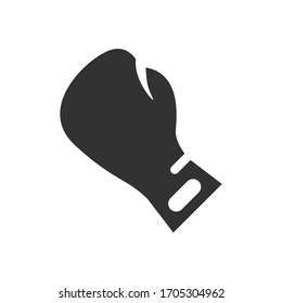 Boxing gloves vector icon on white background