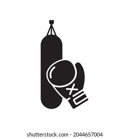 Boxing gloves vector icon. Boxing symbol