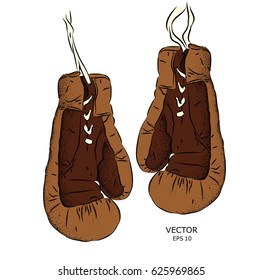 Boxing gloves. Vector illustration
