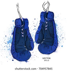 Boxing gloves. Vector illustration