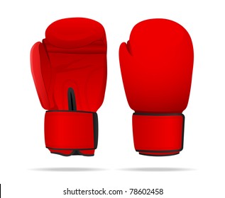 Boxing gloves. Vector illustration.