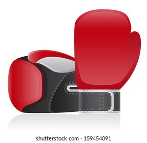 boxing gloves vector illustration isolated on white background