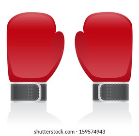 boxing gloves vector illustration isolated on white background