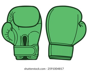 Boxing Gloves Vector Illustration Isolated