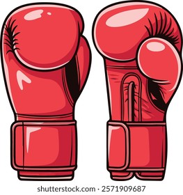 Boxing Gloves Vector isolated on white background