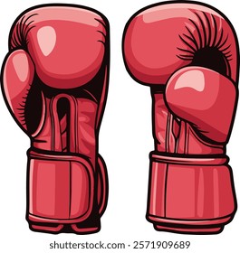 Boxing Gloves Vector isolated on white background