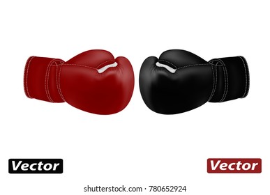  Boxing gloves in the vector on white background