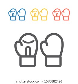 Boxing Gloves. Vector signs for web graphics.