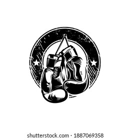 Boxing Gloves vintage illustration logo