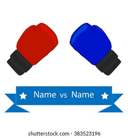 boxing gloves. Boxing gloves with white blackground. boxing gloves vector illustration
