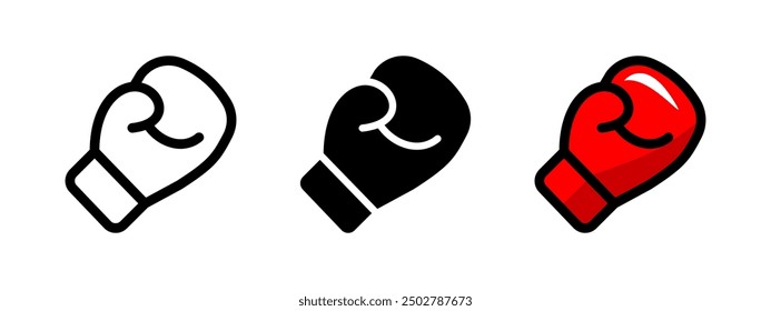 Leuchtendes Boxsymbol. Schlag-, Schlag- oder Treffersymbol. Kampf Sport Wettbewerb Vektorgrafik. Martial Arts-Zeichen. Piktogramm Boxertraining. Khockout isoliertes Konzept.