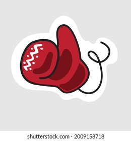 Boxing glues ,cartoon shape ,vector illustration