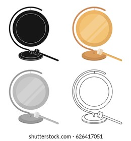 Boxing gong icon in cartoon style isolated on white background. Boxing symbol stock vector illustration.
