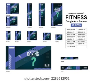 Boxing Google Ads Banner Healthy Lifestyle (Estilo de vida saludable) con entrenamiento para participar 