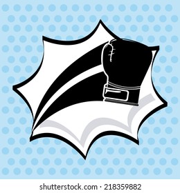 boxing graphic design , vector illustration
